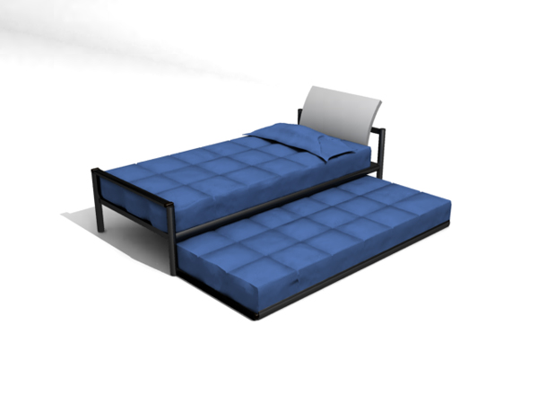 Modern and stylish blue bed