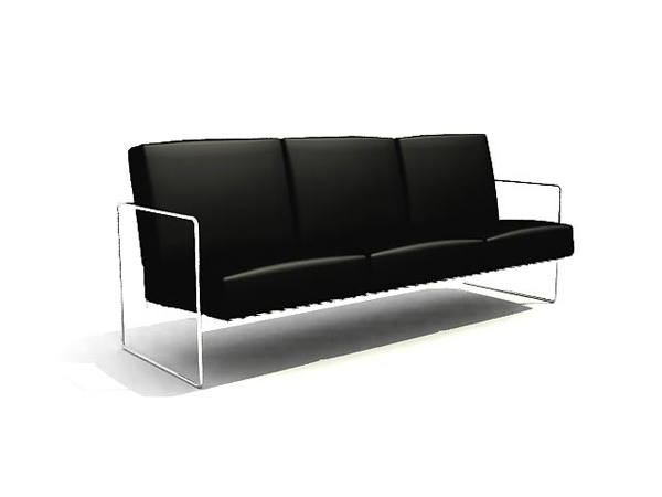 Chinese black rectangular sofa