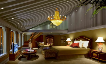 Luxury golden thermocline bedroom