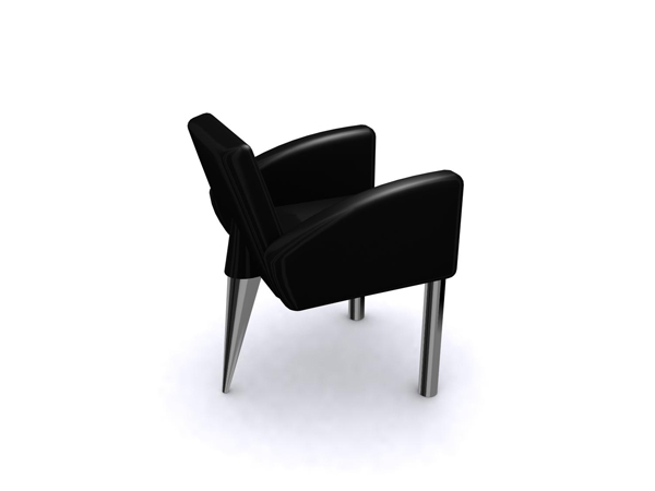European fashion style black single sofa chair