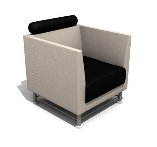 Fashion square cloth art sofa 3D models