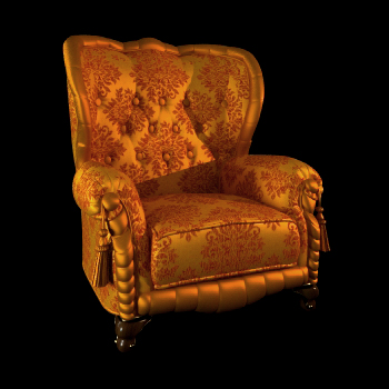 Russia single golden sofa chair 3D models