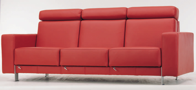 Red leather people sofa 3D models