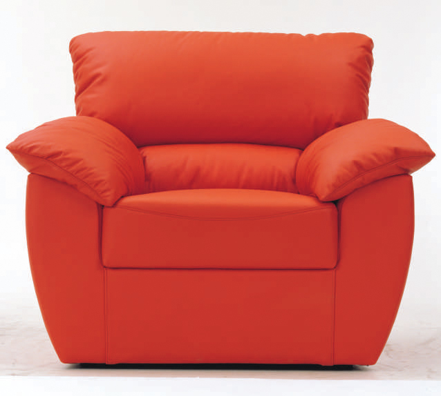 Red single soft sofa 3D models (including material)