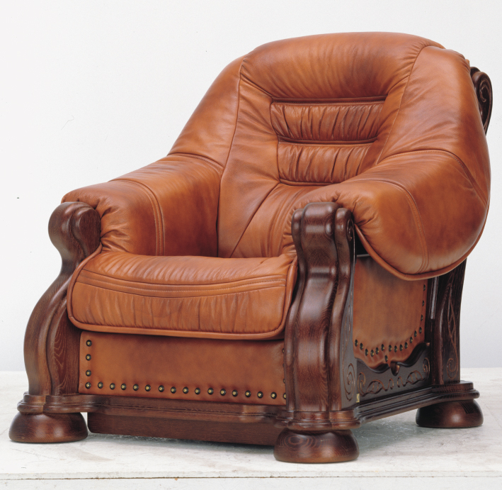European wood bottom carved leather sofas, 3D models (including material)