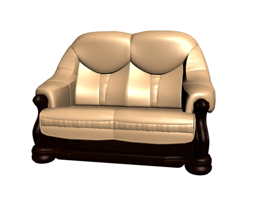 Restoring ancient ways is aureate woodiness double sofa chair 3D models