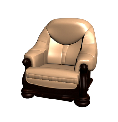 Restoring ancient ways of woodiness single person sofa chair golden 3D models