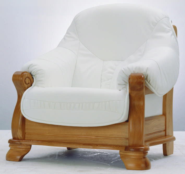 Single white dermal sofa wood bottom 3D models