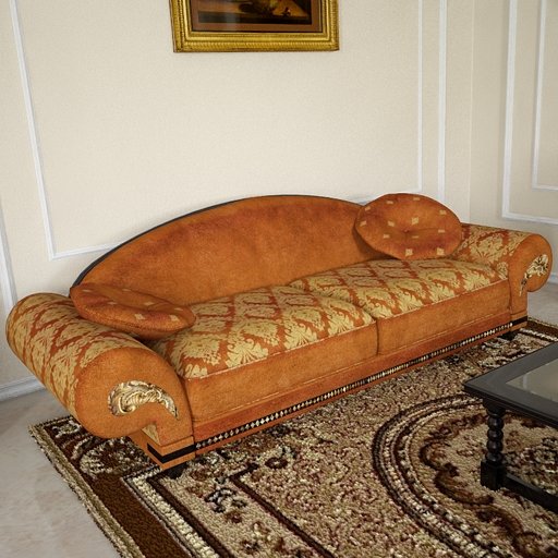 3D model of the Mediterranean style sofa