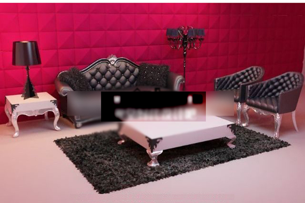 Modern black elegance sofa combination