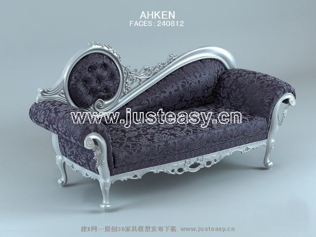 European purple sofa