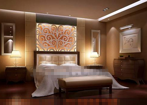 Modern brown theme bedroom