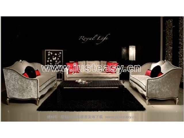 Combination of two low-key luxury sofa