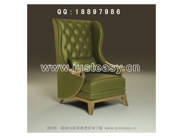Green noble single sofa
