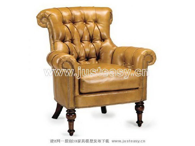 Yellow boss sofa 3D model (including materials)