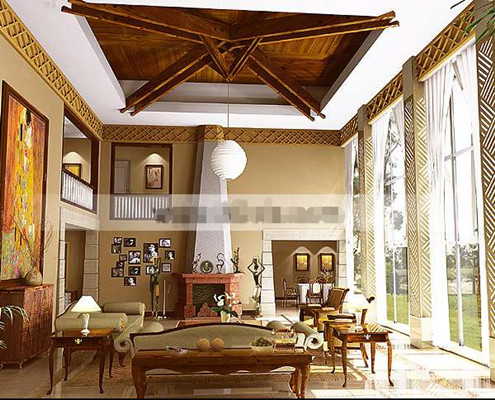 Exquisite Mediterranean-style living room