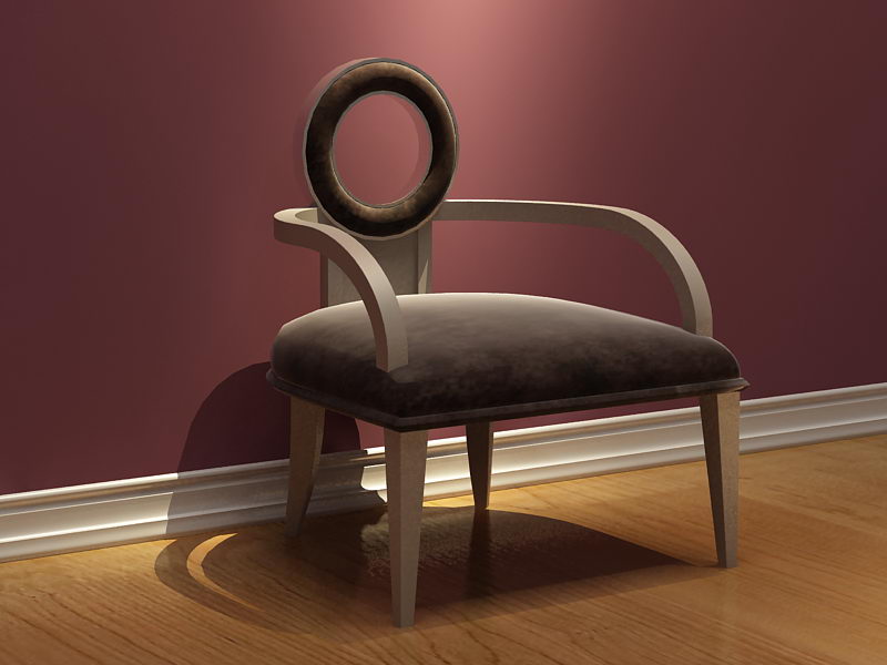 Simple 3D model of the European leisure chair (including materials)
