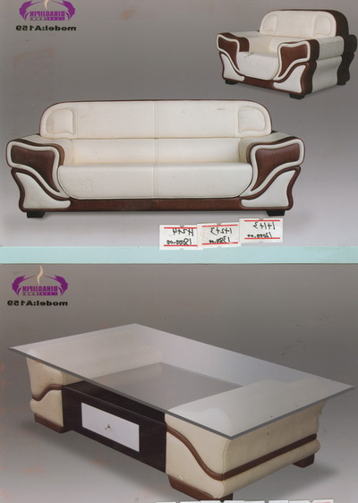 Elegant white sofa and coffee table 3D Model