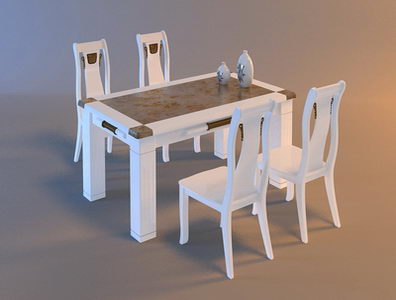 Pure white dining table