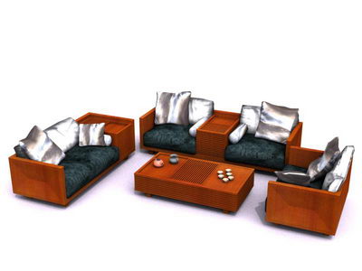 Modular sofa in living room