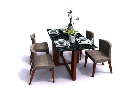 Tables and chairs for dining