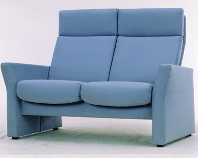 Blue backrest armchair