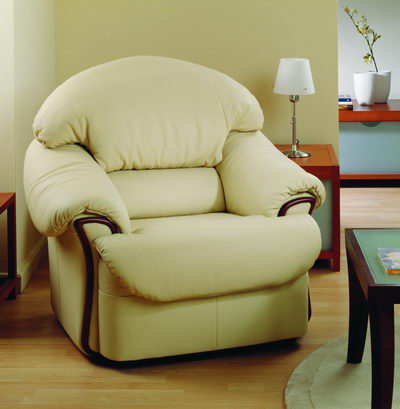 White back cushion armchair