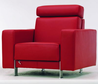 Red single armchair