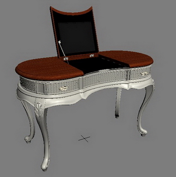 3D Model of European-style dressing table