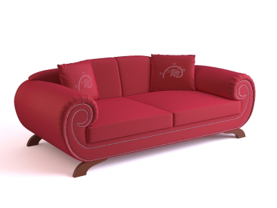 3D model of the classic European-style sofa, paragraph 5-3