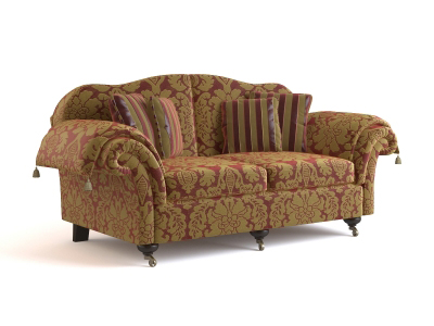 Classic European-style sofa 3D model 1-3