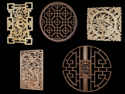 3D Model of Chinese wood carving, paragraph 3-5