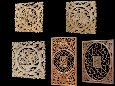 3D Model of Chinese wood carving hollowing