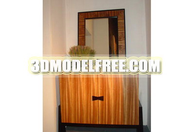 Furniture Bed TV cabinet solid wood double bed bedside cabinets display 3D models