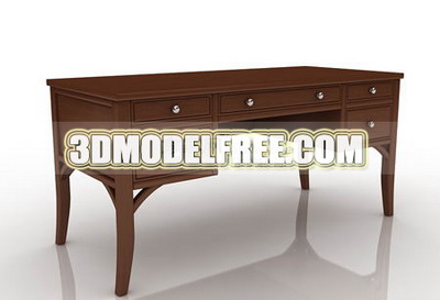 Table, office desk solid wood furniture, home life 3D models
