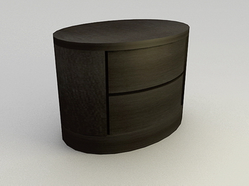 Round Storage cabinets solid wood cabinets and practical 3D model of household furniture