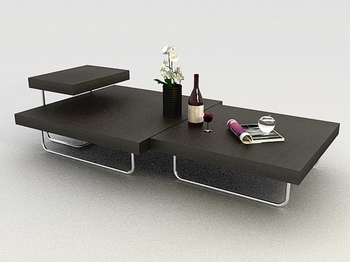 Coffee table furniture, modern furnishings fashion boutique 3D Models