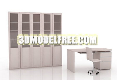 Furniture 3D Model: Study Room Furniture Combination