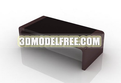 Furniture 3D Model: Dark Color Coffee Table 3ds Max Model