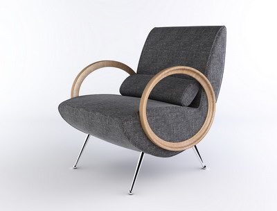 Modern Furniture Model Grey Lounge Armchair Livingroom Furniture