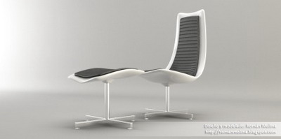 Modern Style Furniture: Lounge Chair Business Use 3Ds Max Model
