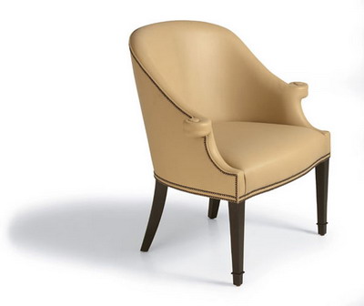 Furniture Model: Creamy Victorian Leather Armchair