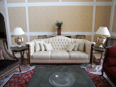 Furniture Model: Victorian White Fabric Sofa