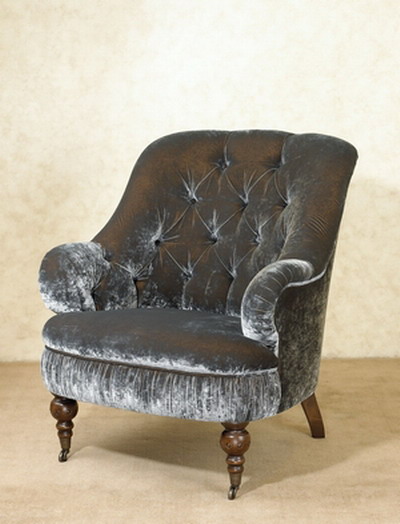 Furniture Model: Black Velvet Armchair
