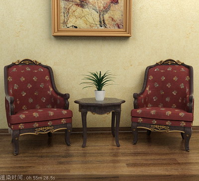 Furniture Model: Victorian Fabric Armchair