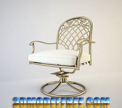 Furniture Model: European Metal Armchair 3DsMax Model