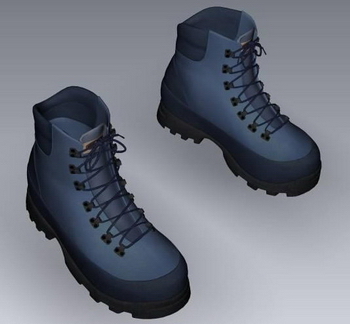 Blue hiking shoes model