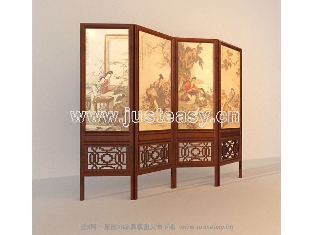 Wooden partition wall relief indoor hall