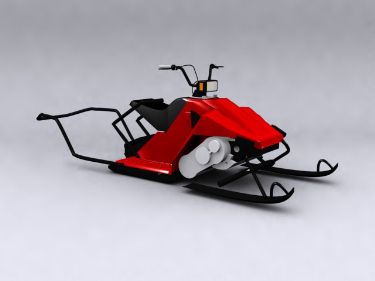Red electric sled model