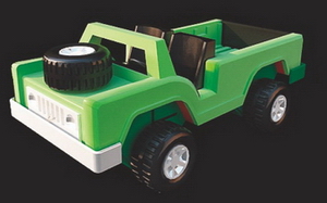 3D Model of plastic toy Jeep